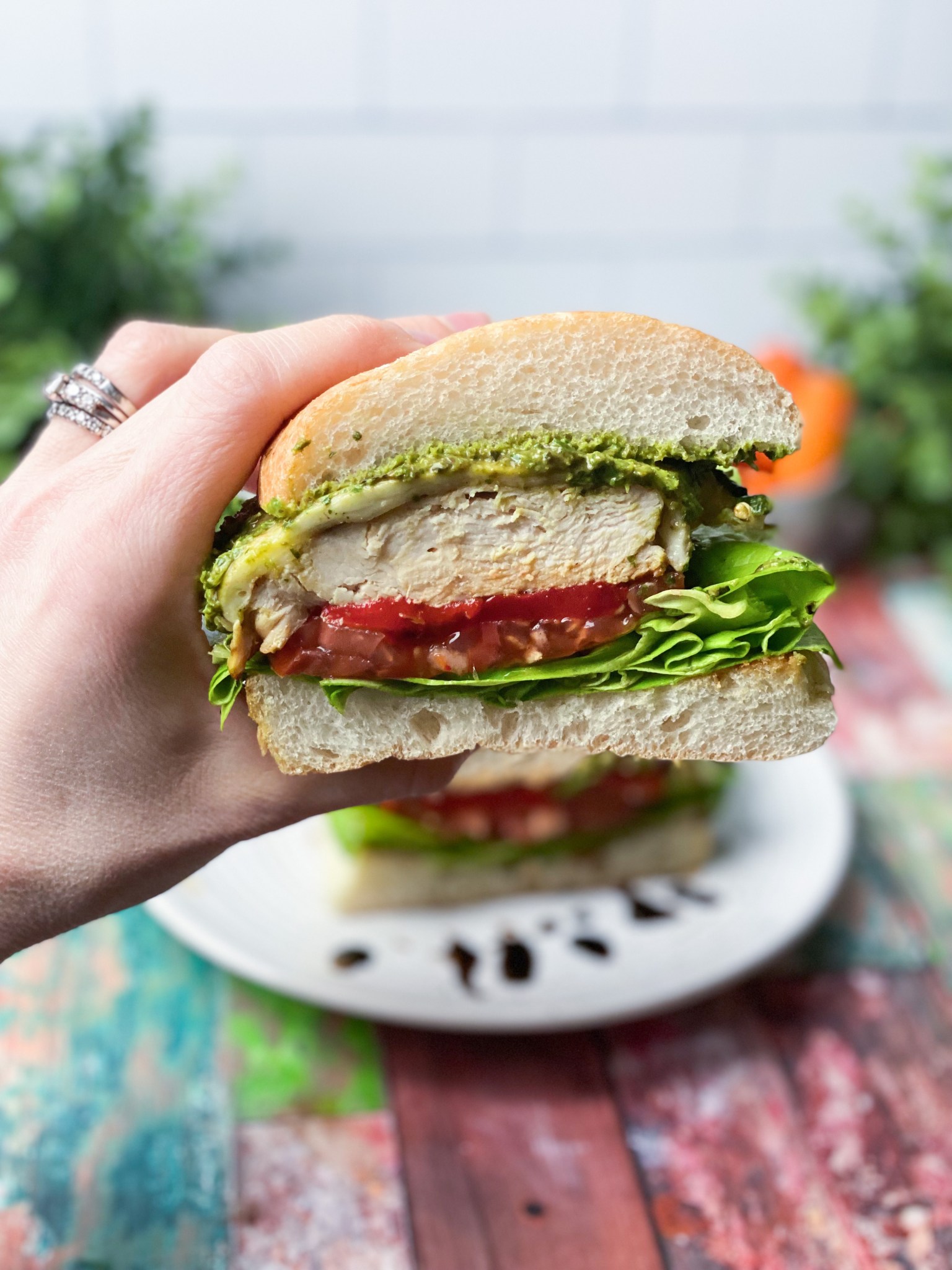 Caprese Chicken Sandwich With Pesto Aioli Chef Allie's Kitchen