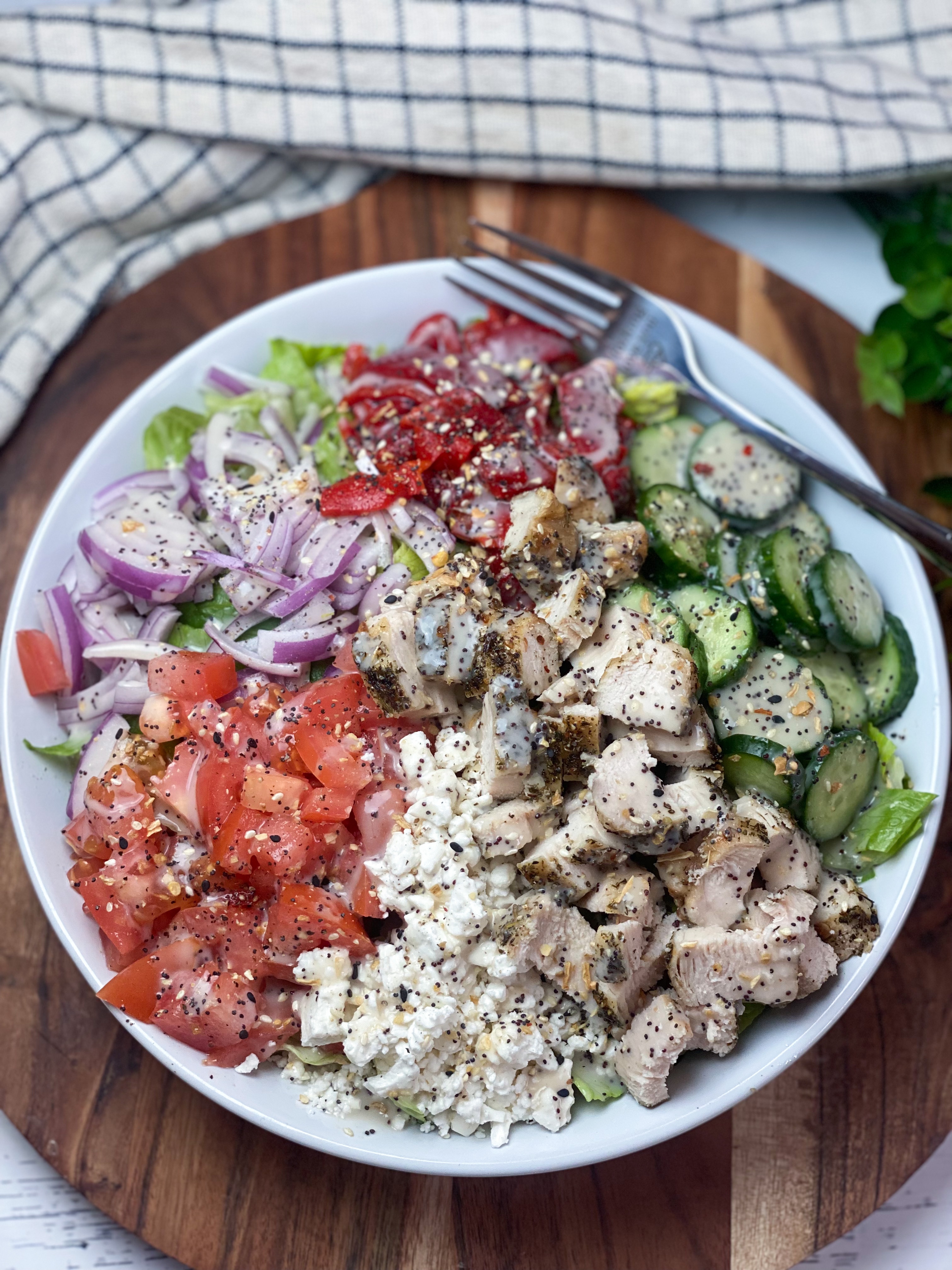 Greek Inspired Salad with Chicken