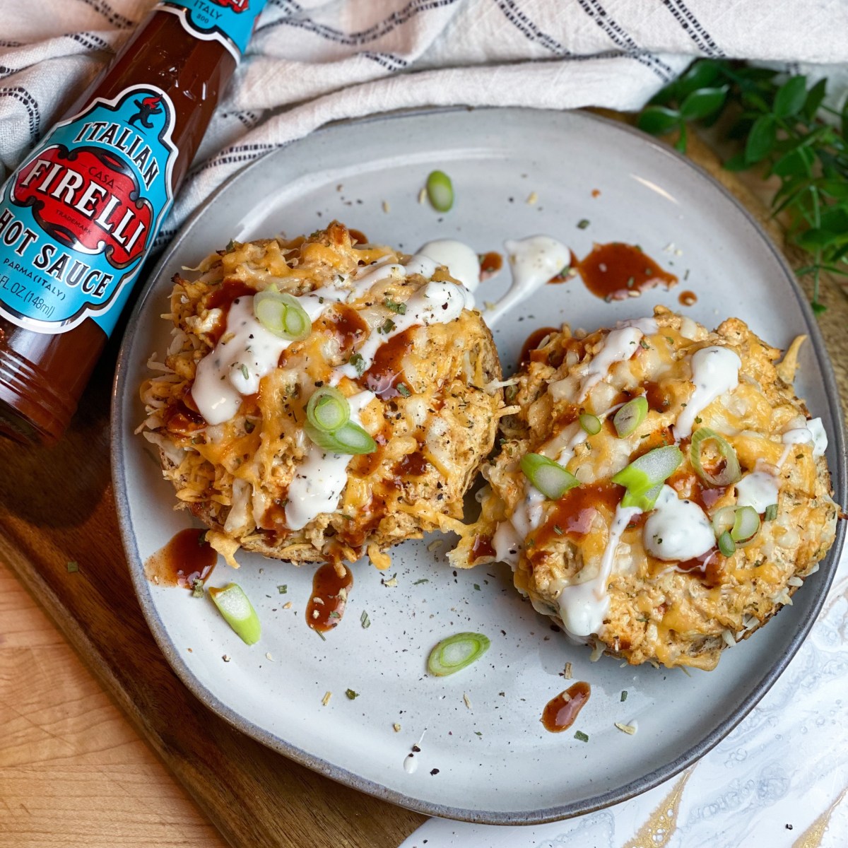 Buffalo Chicken Bagel Pizza Chef Allie's Kitchen