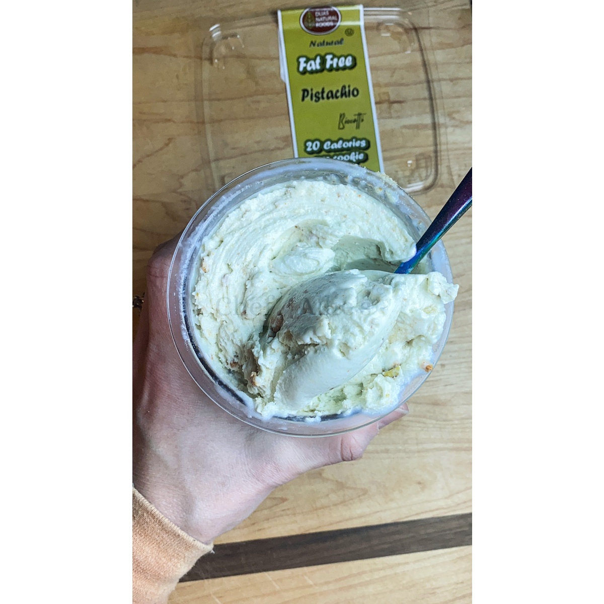 Pistachio Biscotti Protein Ice Cream Chef Allie's Kitchen