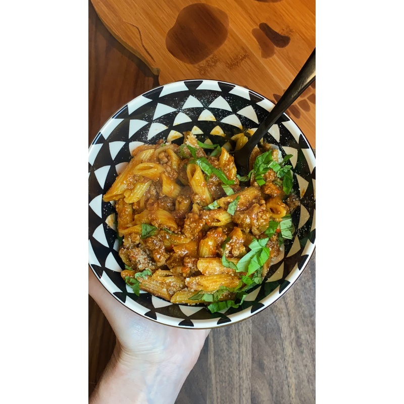 Fresh basil is always a great addition on any pasta or Italian dish.