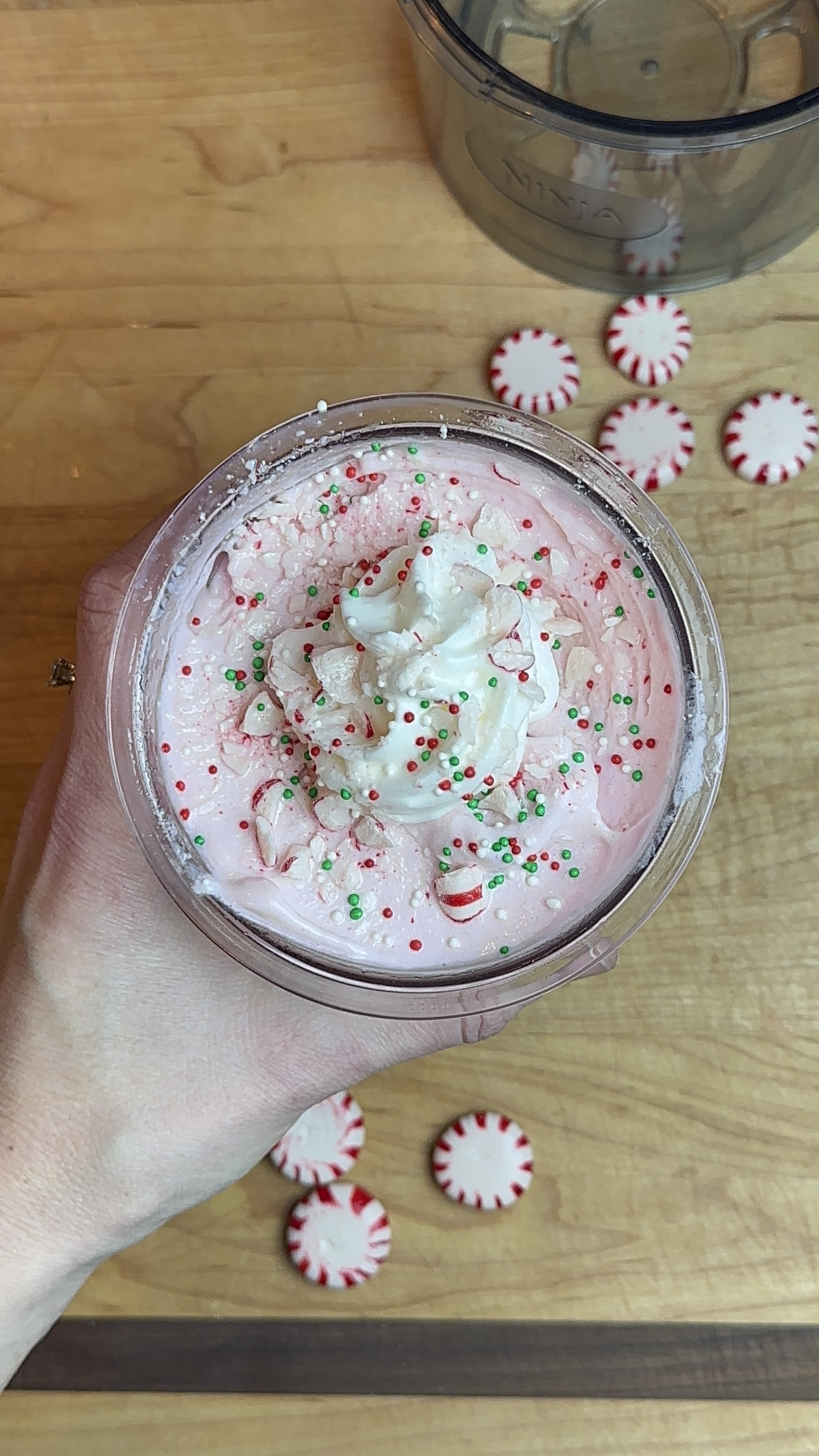 Candy Cane Protein Ice Cream