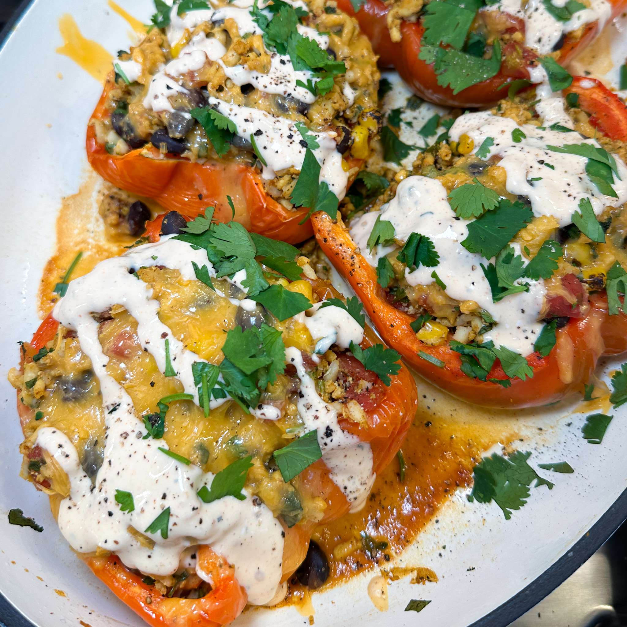 Taco Stuffed Peppers with Palmini Rice