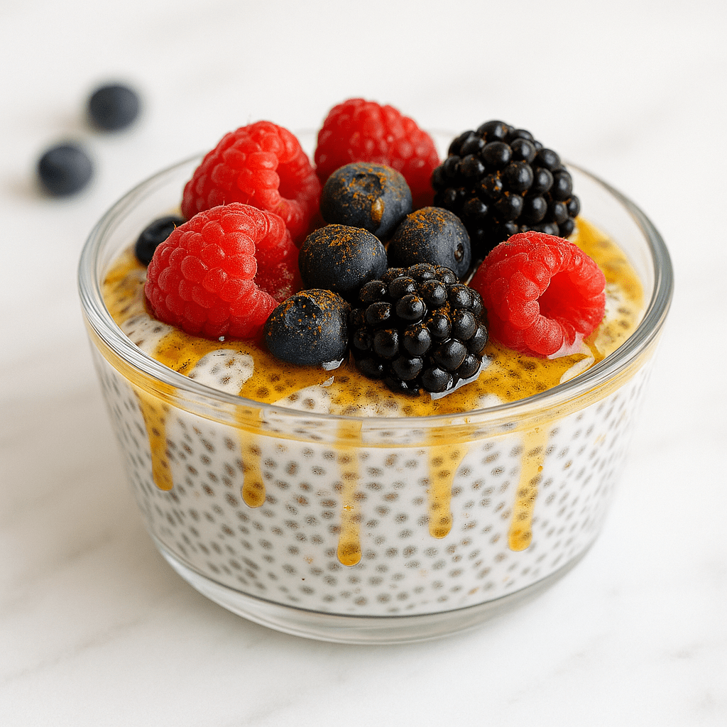 Creamy Chia Pudding with Mixed Berries