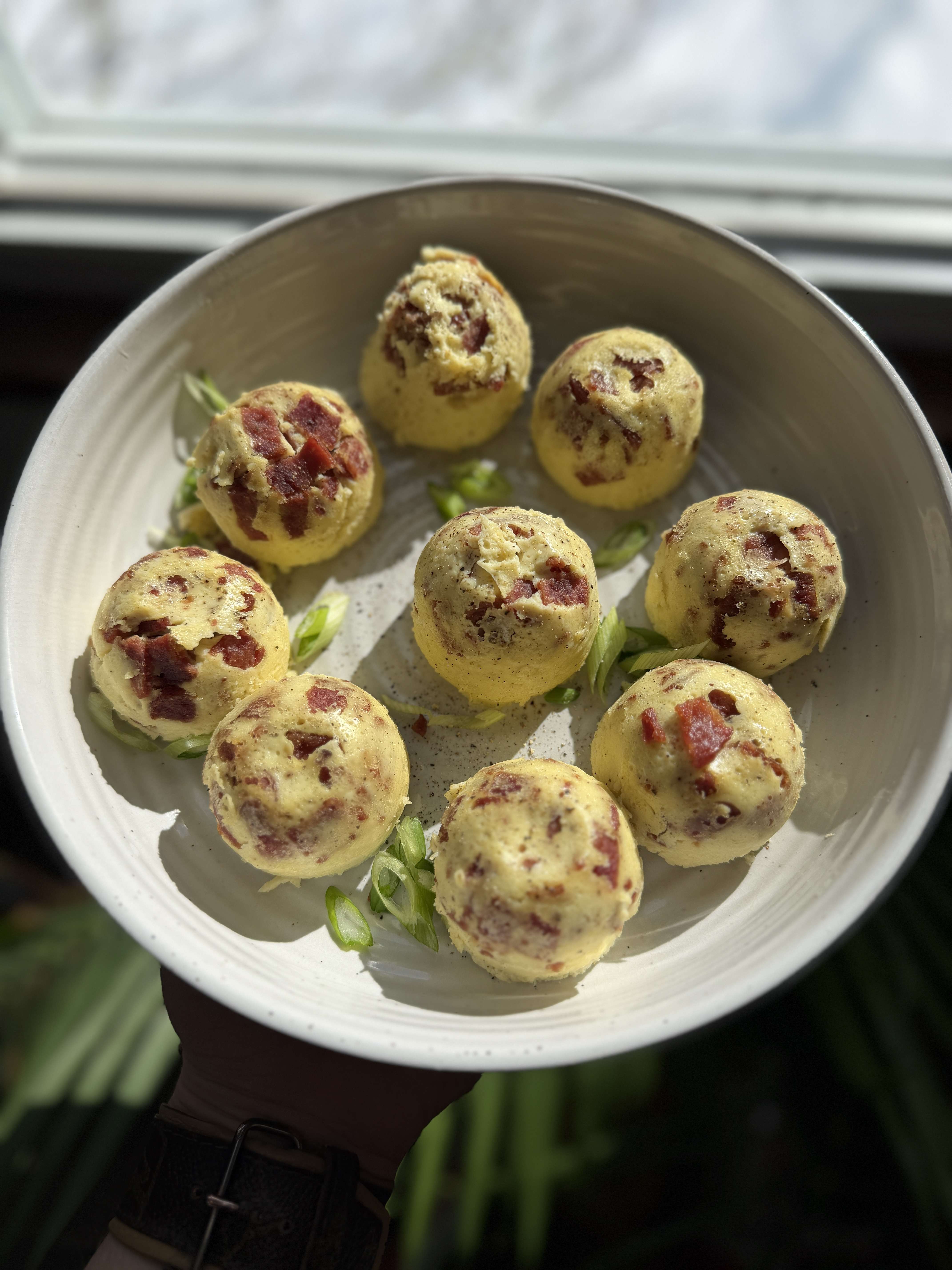 Garlic Herb Turkey Bacon Egg Bites (Instant Pot)