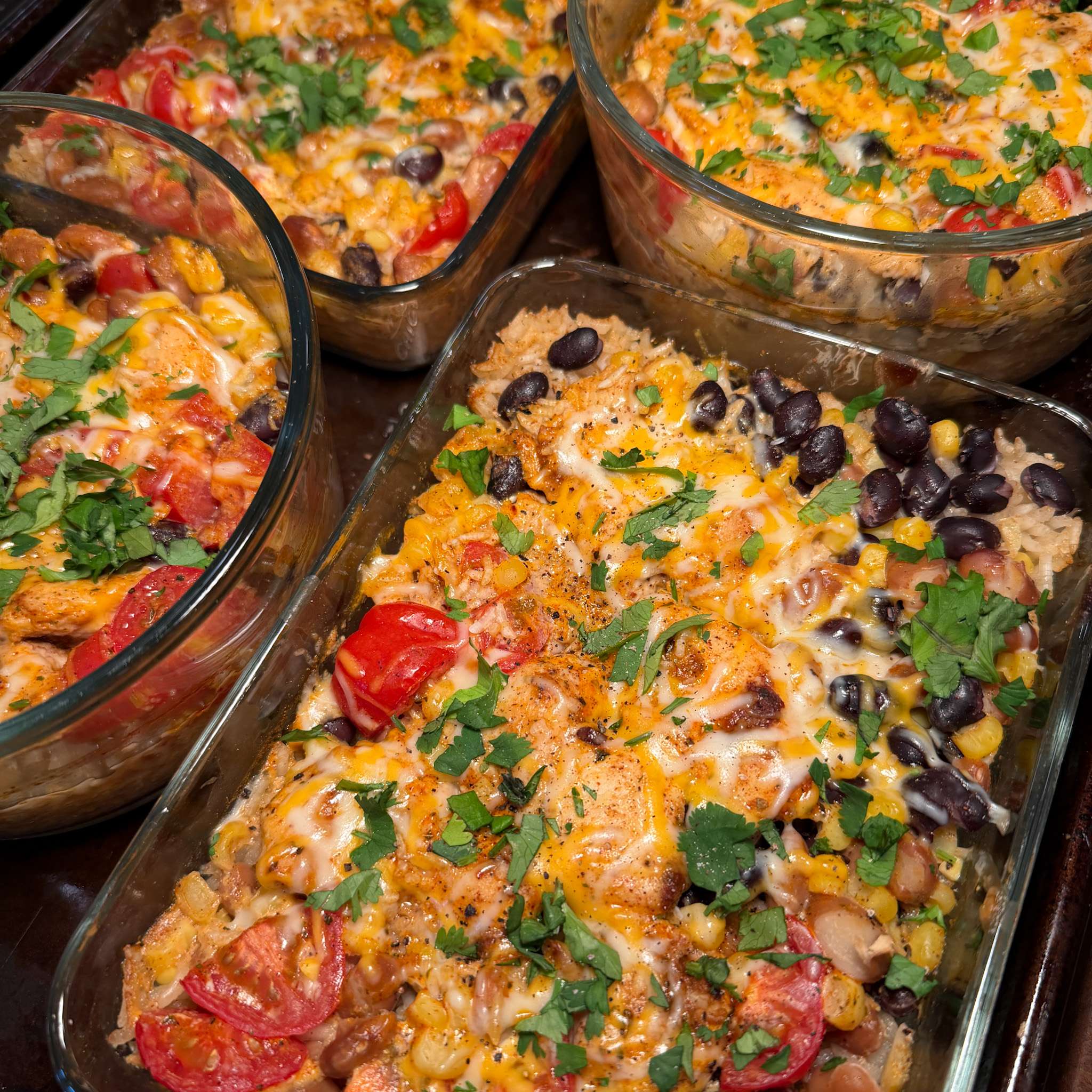 One Dish Taco Chicken & Rice Power Bowls