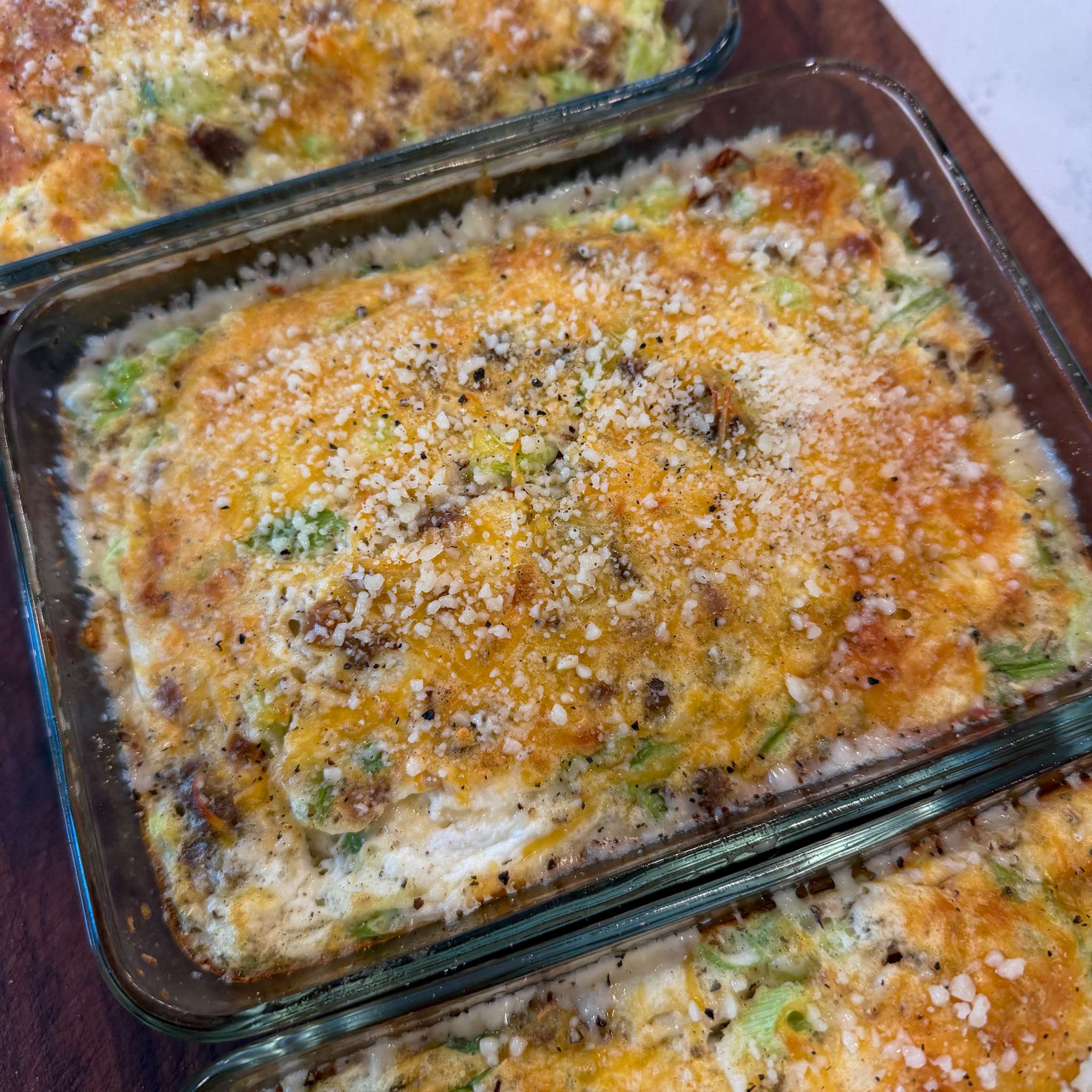 Sausage, Onion & Hashbrown Egg Bake