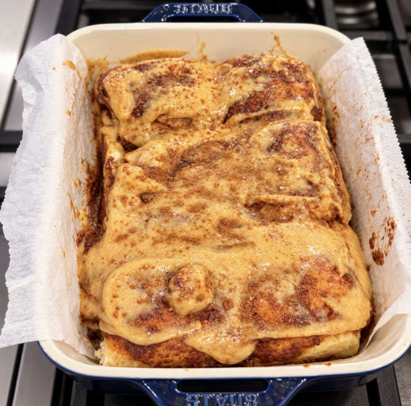 Gooey Pumpkin Spice Hawaiian Cinnamon Rolls &